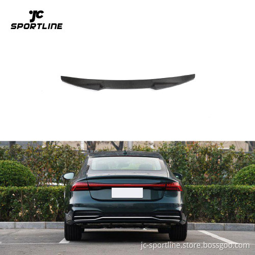 JC Sportline Carbon Fiber Rear Trunk Spoiler for Audi A7 2019-2022